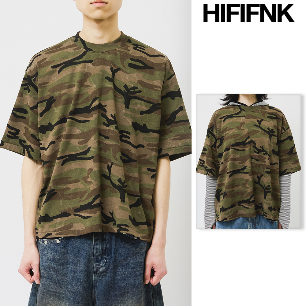 【HI FI FNK】Work Camo Cropped Top