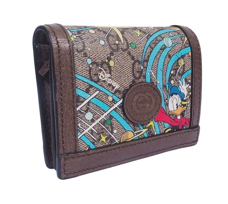 《GUCCI》ドナルドダック カード 折りたたみ財布 中古