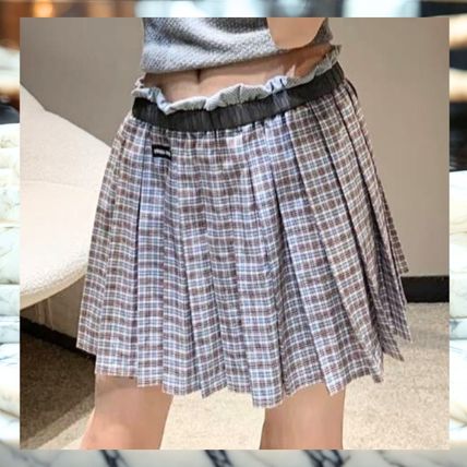 miumiu シルク100% ミニスカート バーガンディ