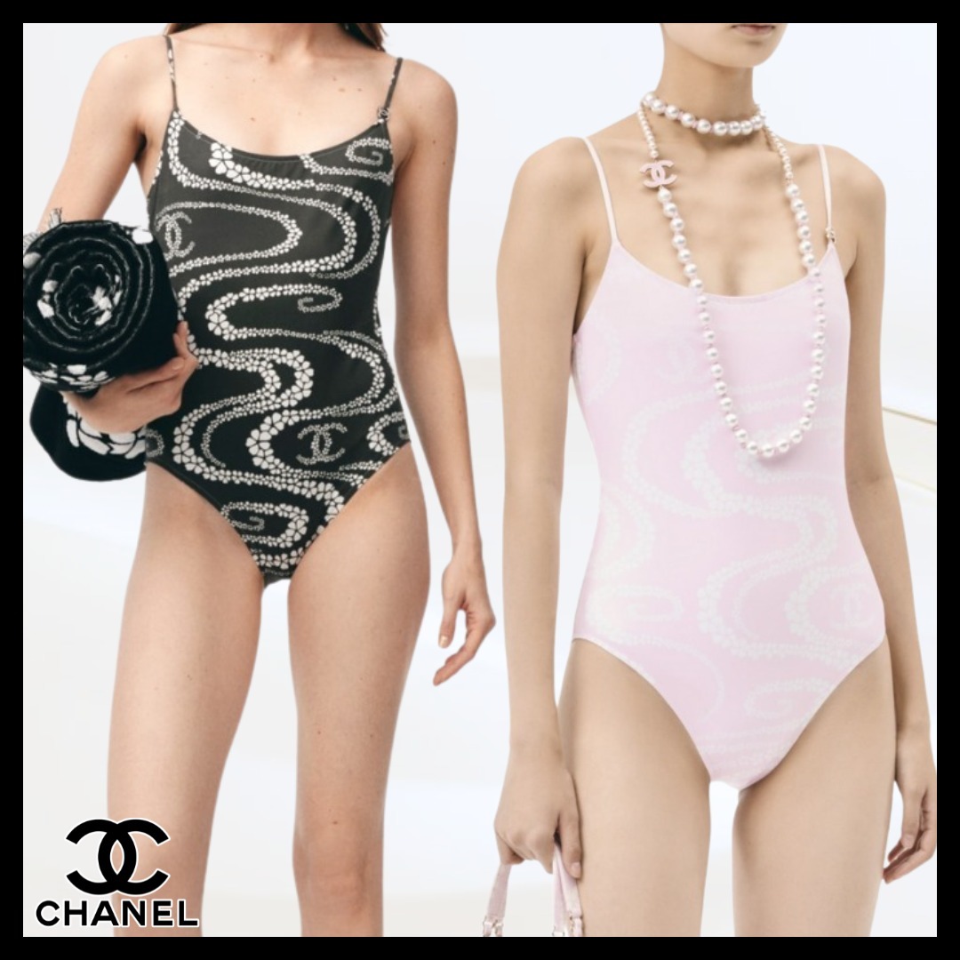 【CCロゴのチャームがCUTE♪】CHANEL ワンピース水着 ココビーチ