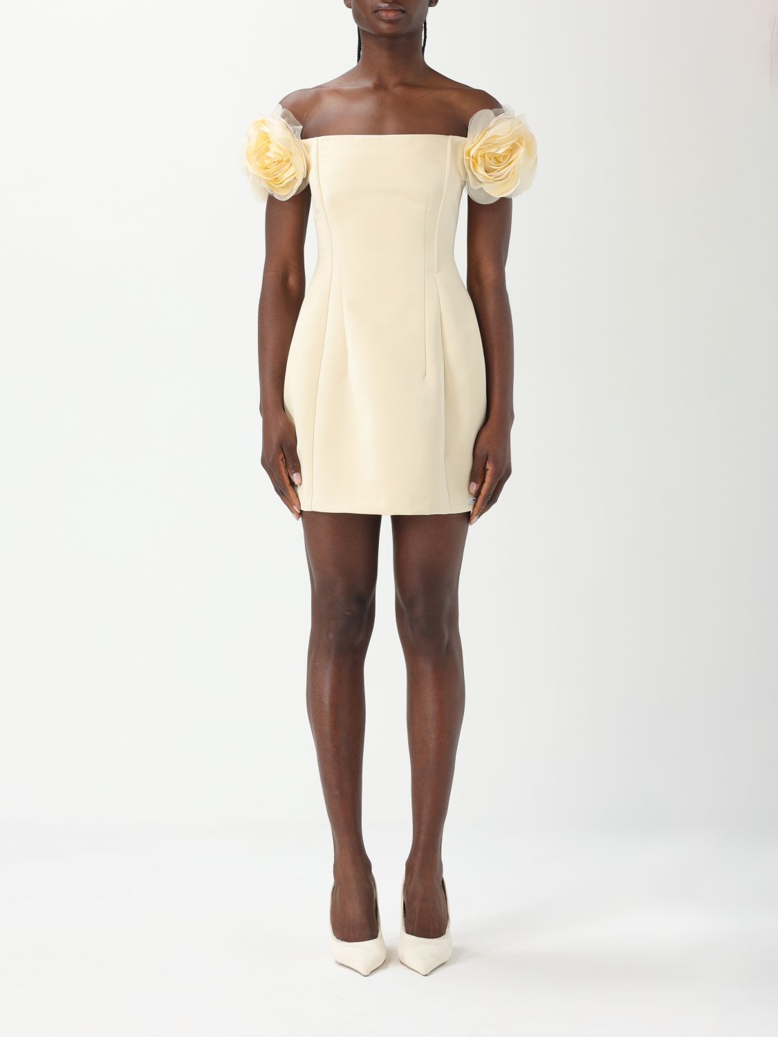 ワンピース ELISABETTA FRANCHI Woman Dress Yellow ABT515 DC7