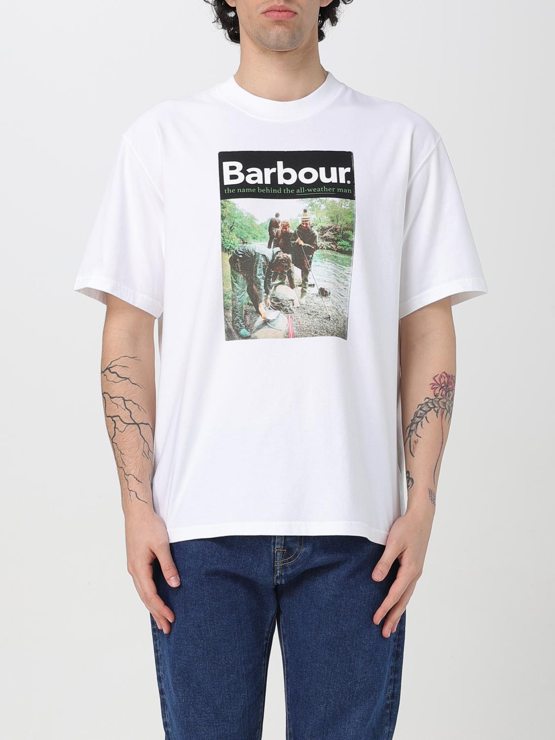 Tシャツ・カットソー BARBOUR Men T-shirt White MTS1407 WH11