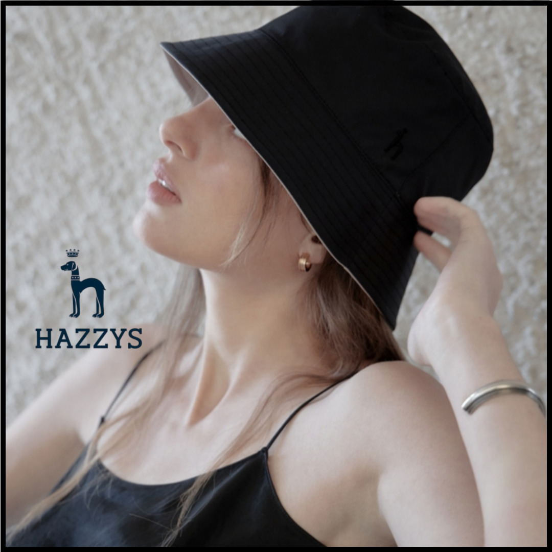 [HAZZYS] Puppy embroidery reversible bucket hat / 追跡可