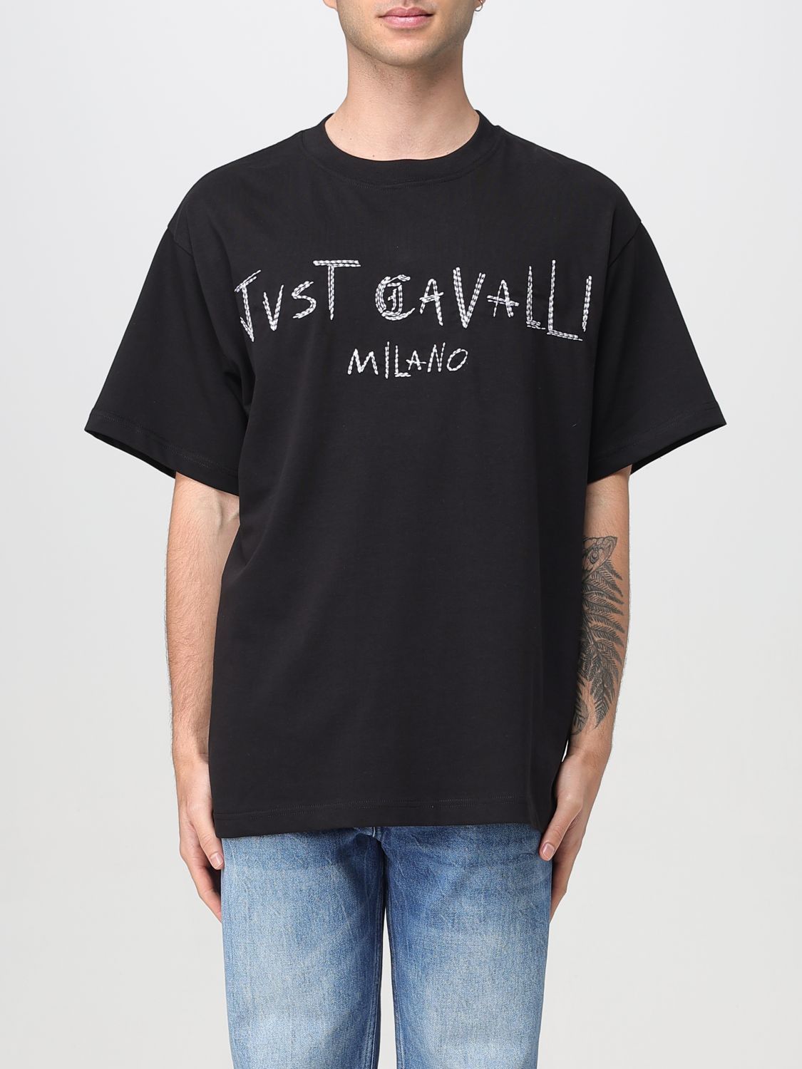 Tシャツ・カットソー JUST CAVALLI Men T-shirt Black 78OAHT07CJ518 899