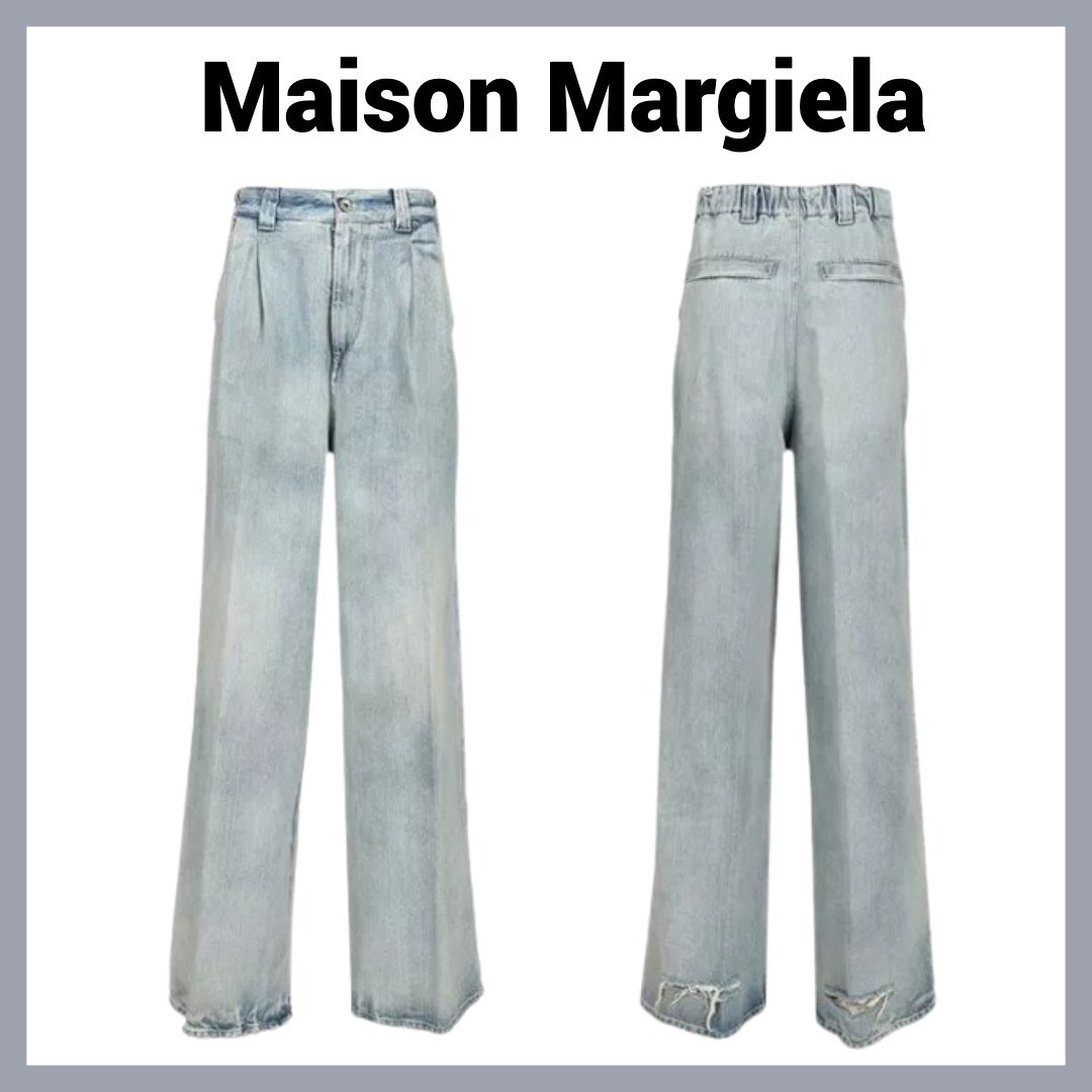 【Maison Margiela】プリーツ入り ジーンズ（ブルー）