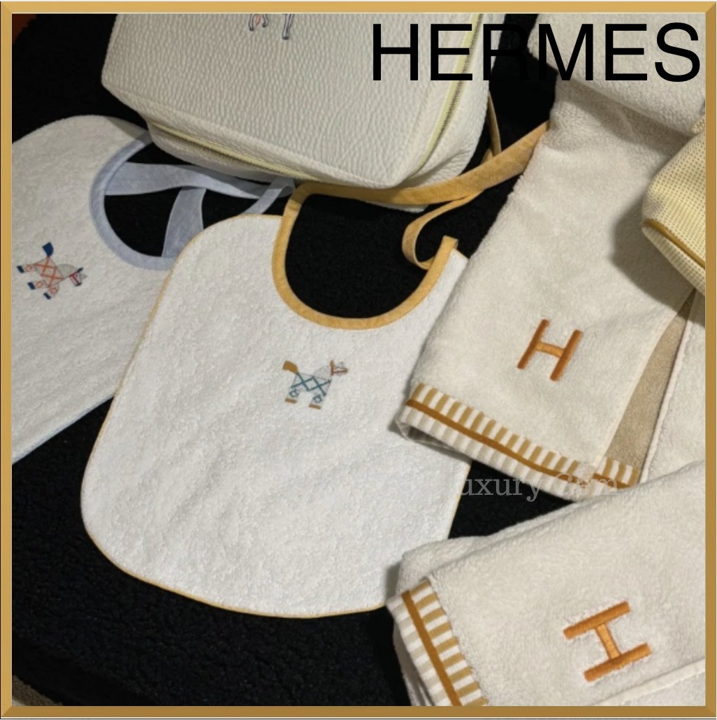 人気【HERMES】ビブス アニマル ズナテ テリークロス よだれかけ