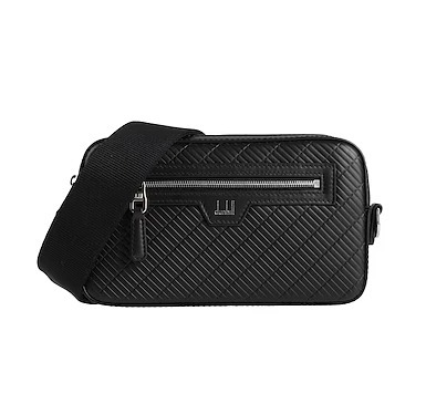 DUNHILL ロゴ レザーショルダーバッグ 黒 カメラバッグ