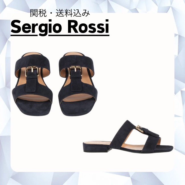 関税・送料込み【Sergio Rossi】バックル付き サンダル