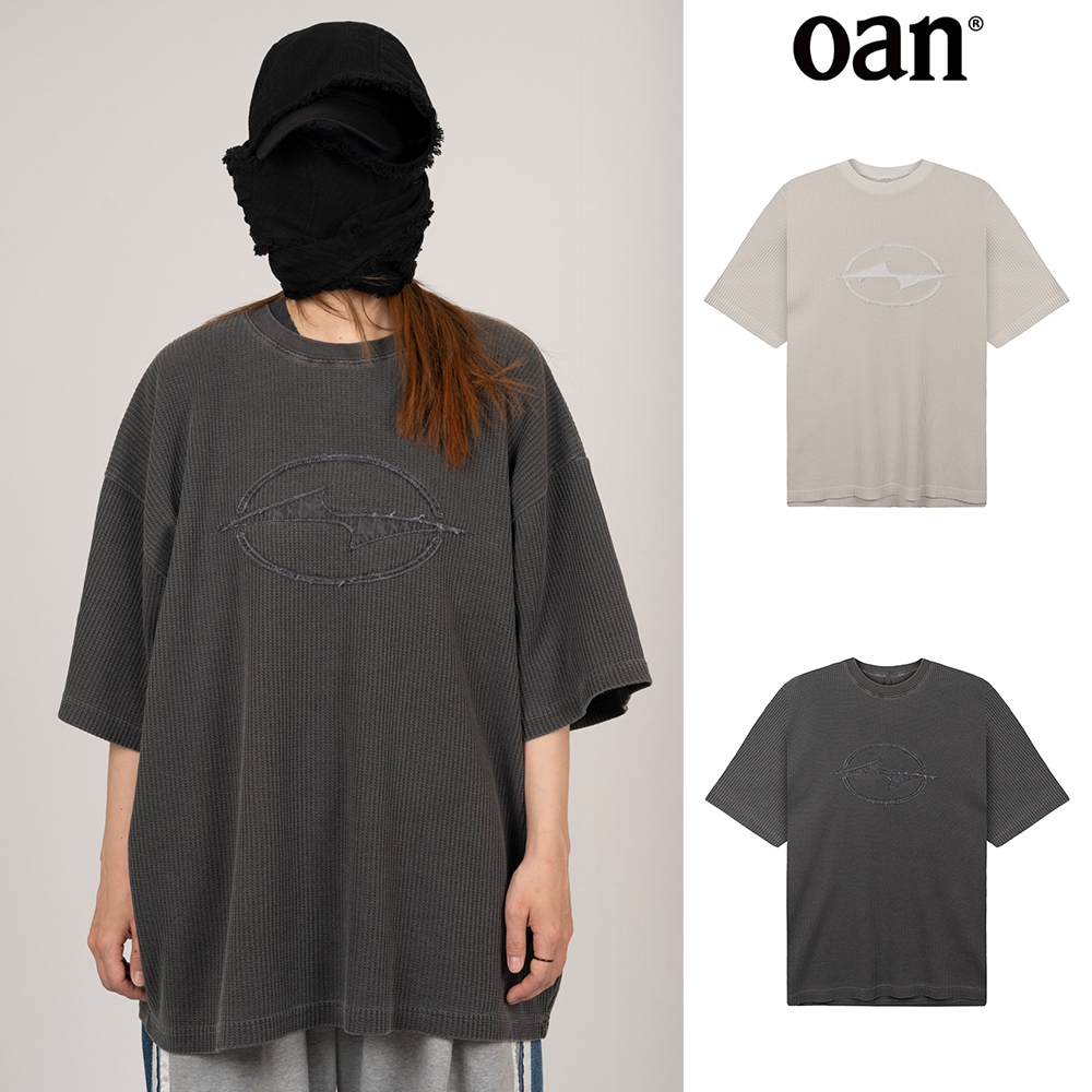 【oan】Mine Point Pigment Short Sleeve T-Shirt
