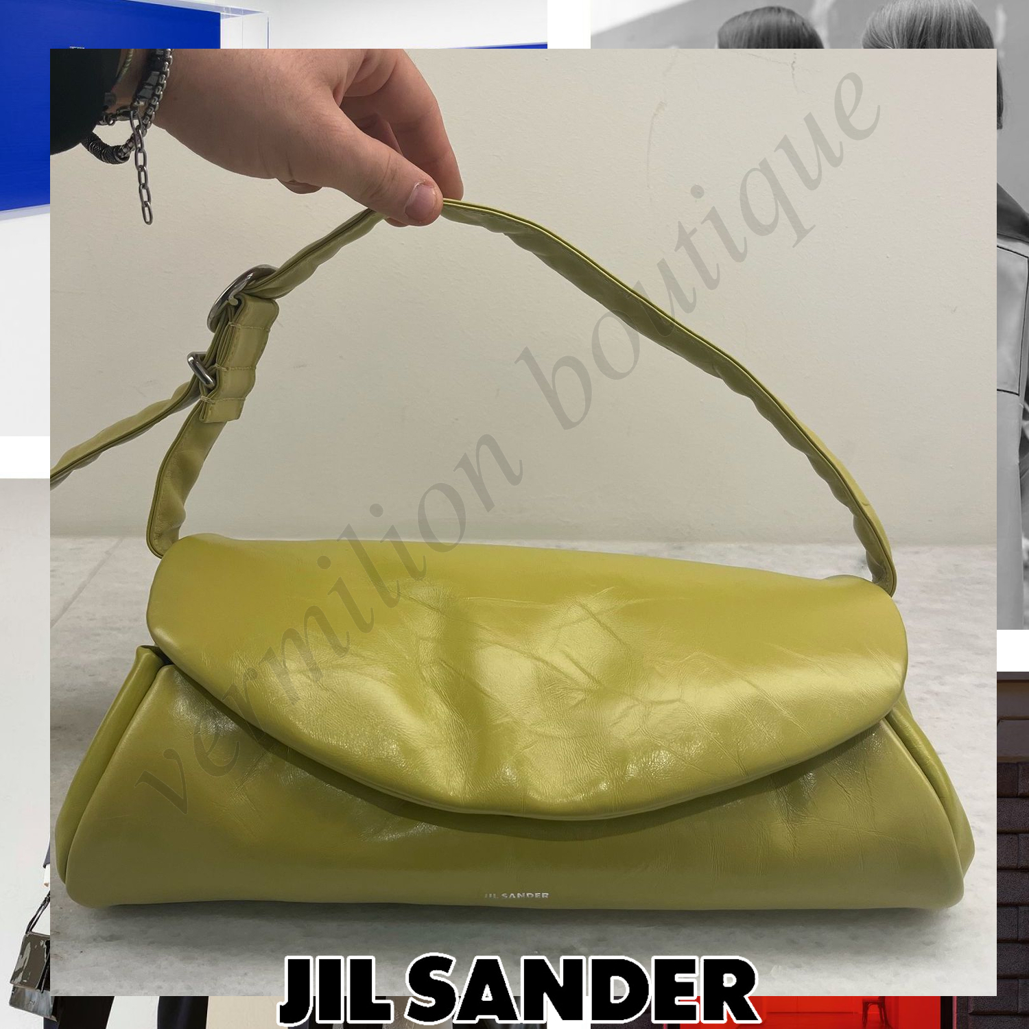 Jil Sander ロゴ ショルダーバッグ イエロー