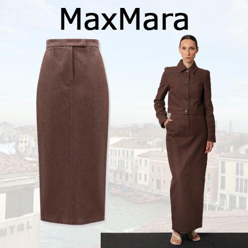 Max Mara マックスマーラ レディース スリット ロングスカート