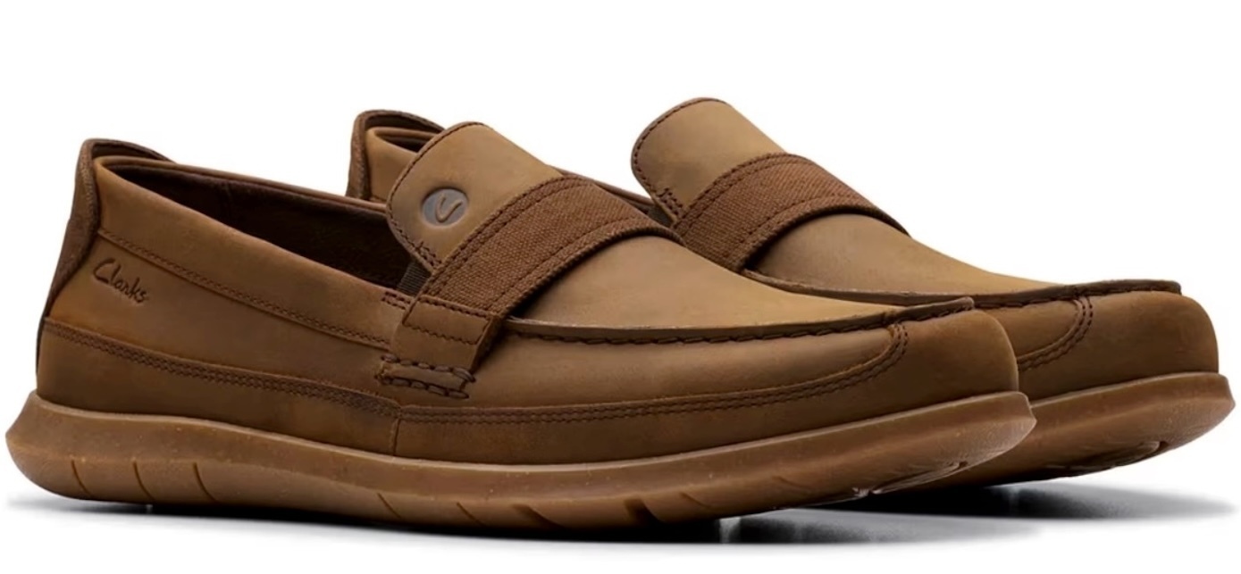 CLARKS ブラウン ビジネス スニーカー スリッポン ローファー
