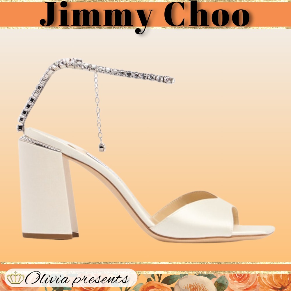 【Jimmy Choo】サエダ 85mm サテンサンダル