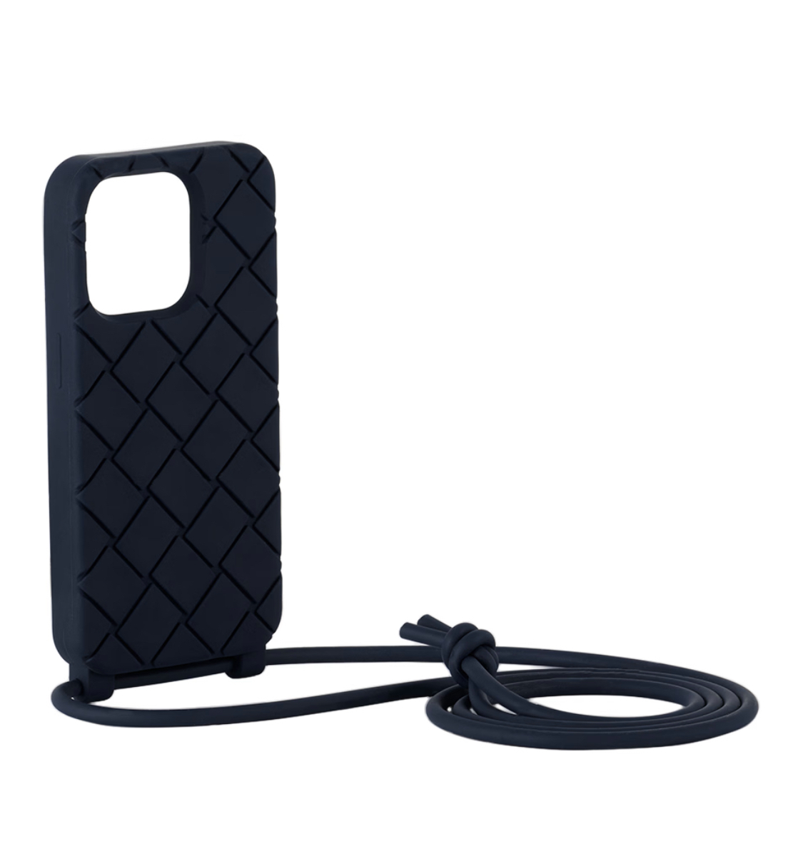 BOTTEGA VENETA ネイビー Intreccio iPhone 15 Pro ケース