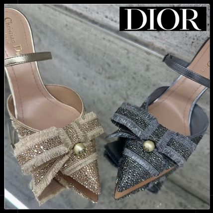 【華やかな♪】 Dior ゴールド アディオラブル ヒールミュール 2023年秋冬 Dior ディオール ミュール C'EST Dior ヒール
