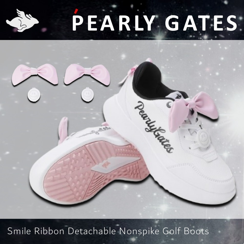 PEARLY GATES■リボン着脱 ノンスパイク ゴルフシューズ