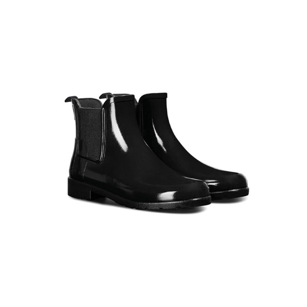 レインシューズ HUNTER [WOMEN] Original Refined Chelsea Gloss Rain Boots Bla