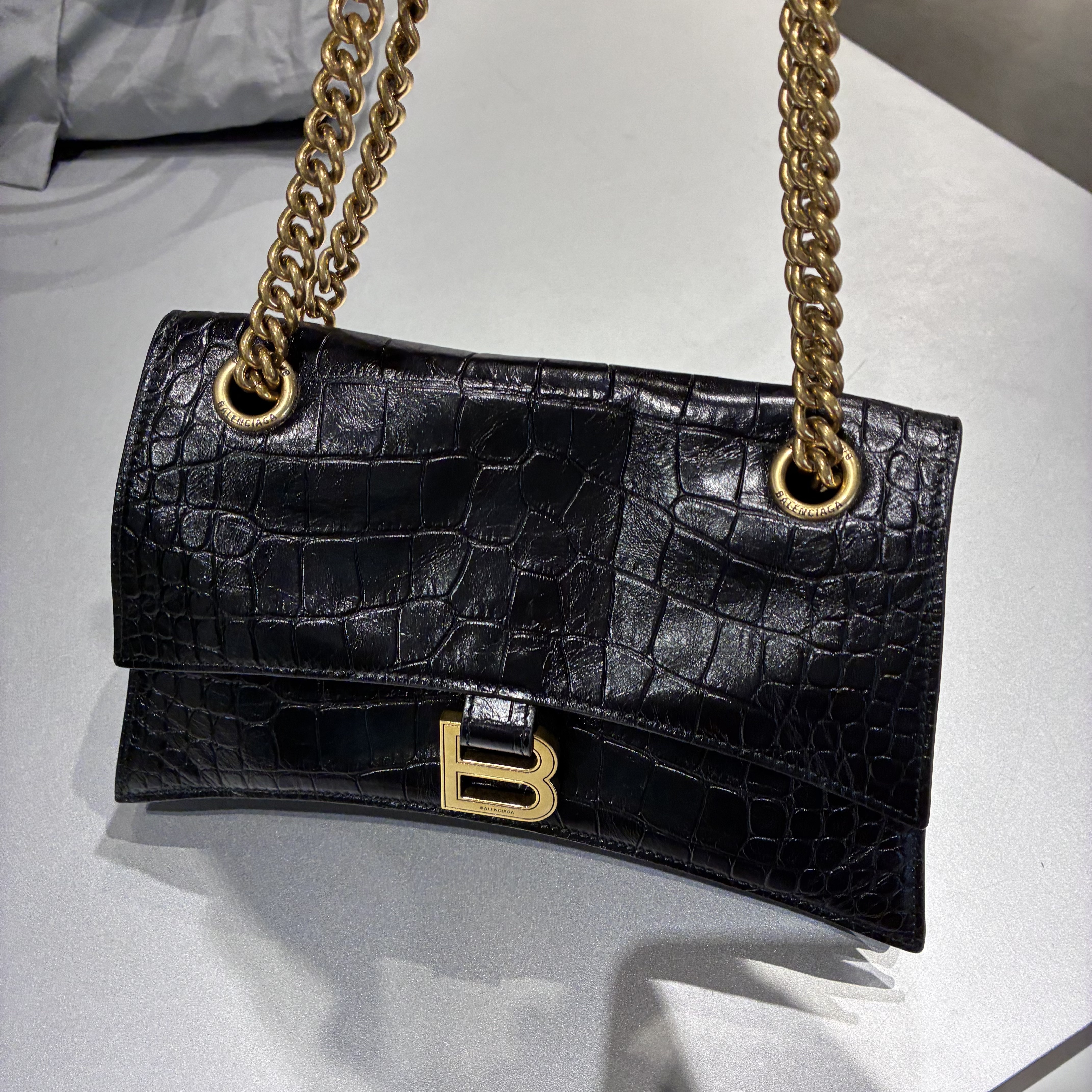 【VIPセール】BALENCIAGA クラッシュチェーン バッグ S