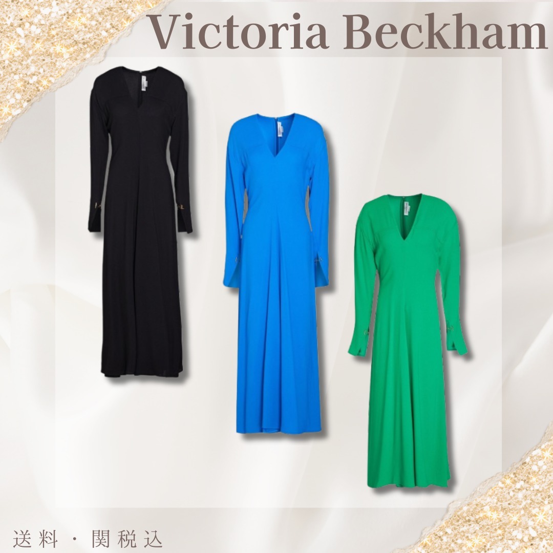 送料関税込【Victoria Beckham】クレープ ミディワンピース