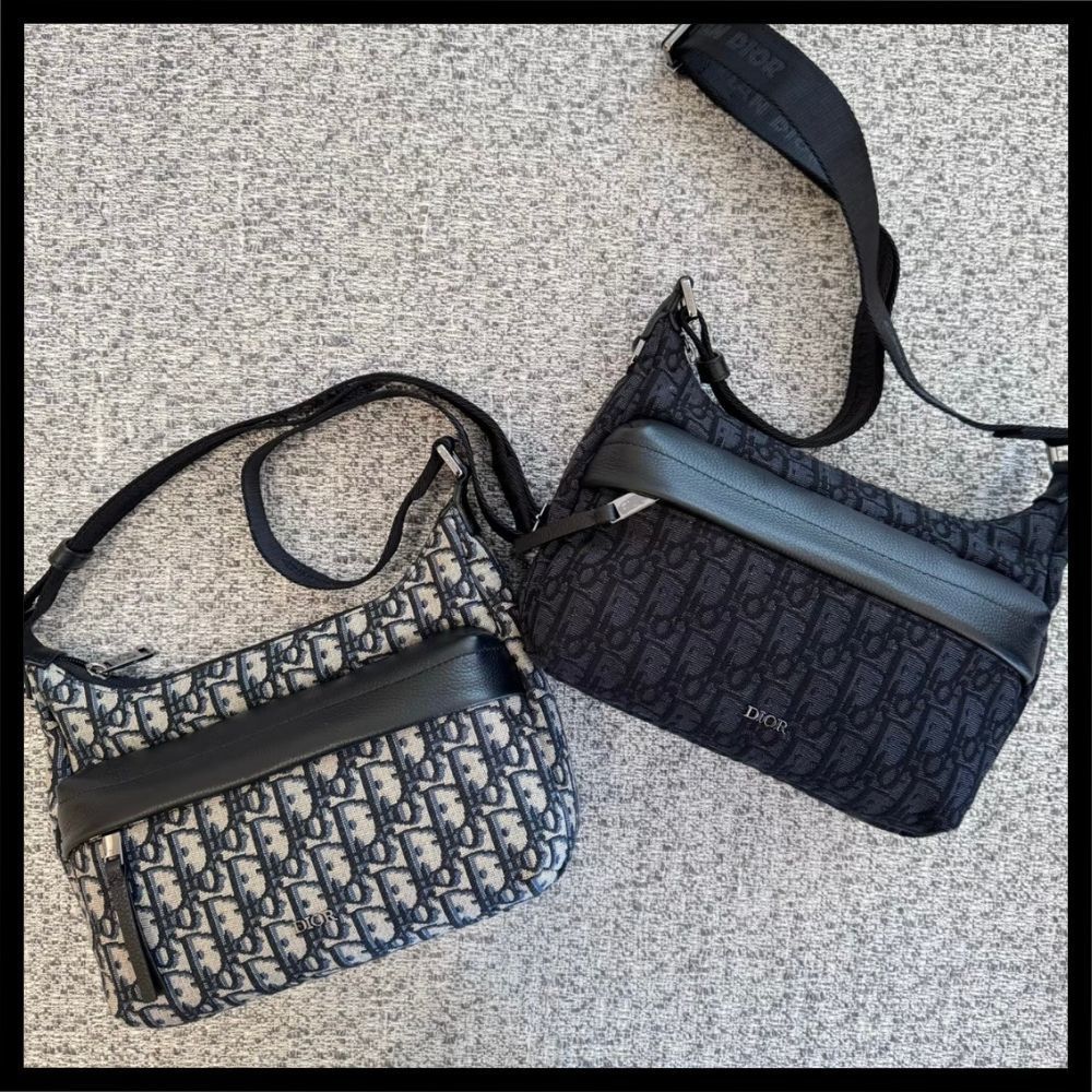 【収納たくさん♪】Dior Rider ソフト ホーボーバッグ スモール