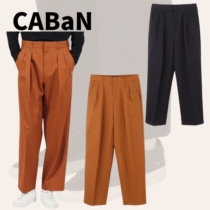 CABaN キャバン コットンツイル 2タックワイドパンツ
