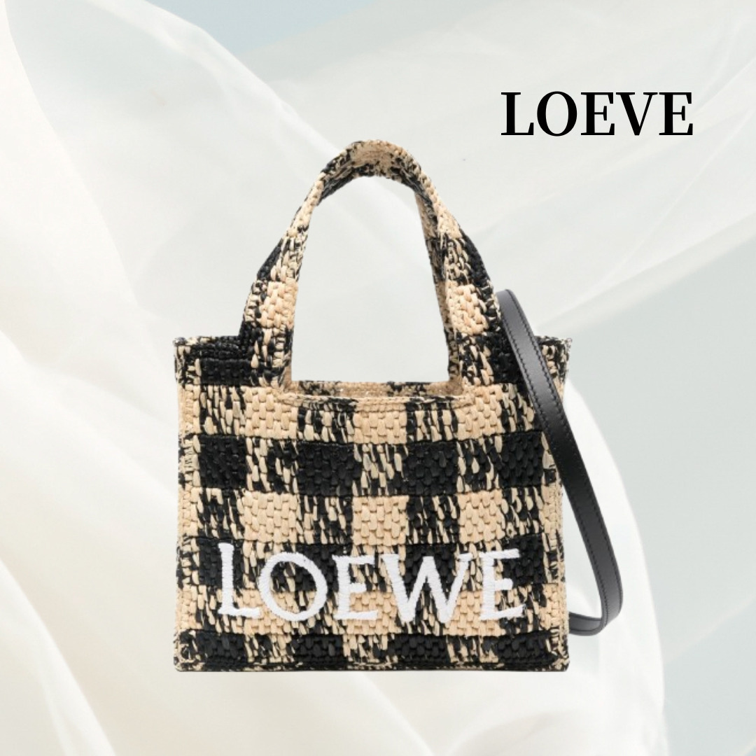 【LOEWE】ロエベフォント ハンドバッグ ミニ ラフィア