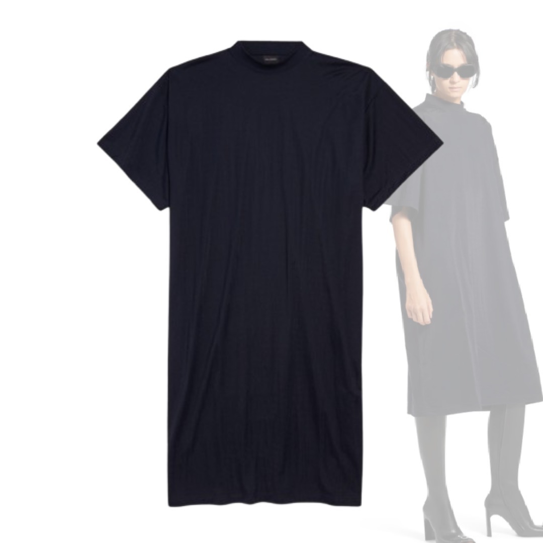 【 BALENCIAGA 】 Tシャツドレス T-shirt Dress in Dark Navy