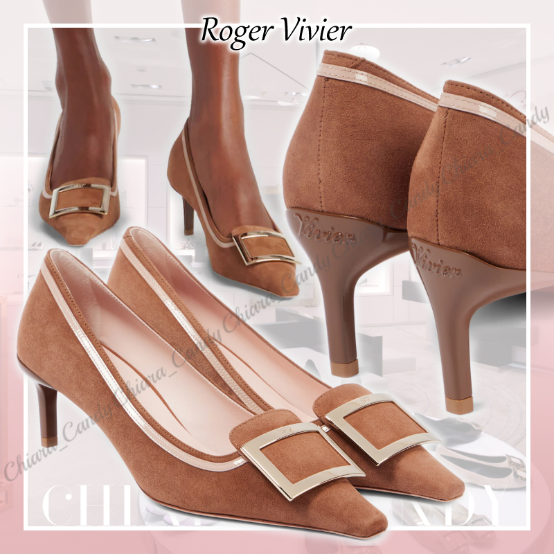 【25SS NEW】ROGER VIVIER / Viv' Canard 55 スエードパンプス