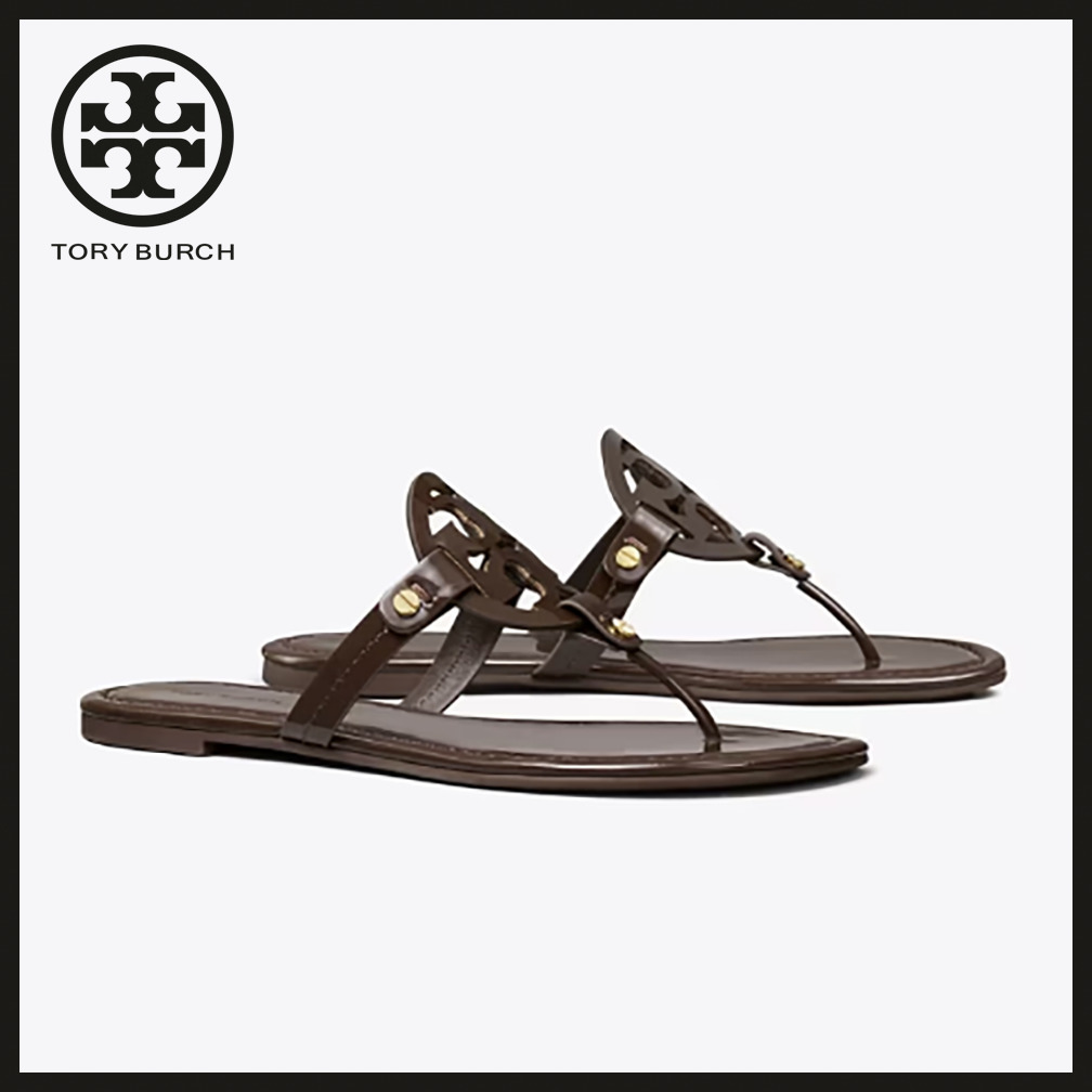 【Tory Burch】MILLER パテント サンダル／ココナッツ