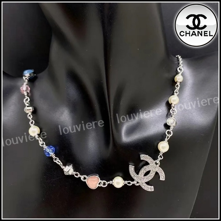 【涼しげで夏らしい♪】CHANEL 25SSP LOOK50 ネックレス