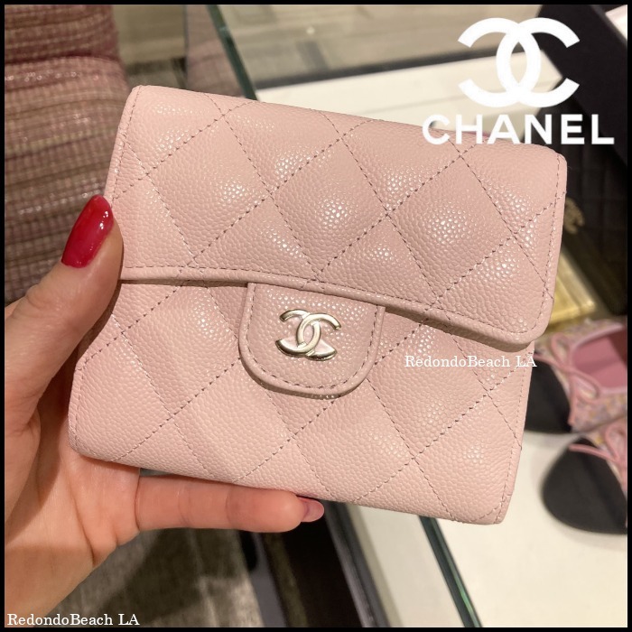 【癒し系ライトピンクにキュン】CHANEL★三つ折り財布★期間限定
