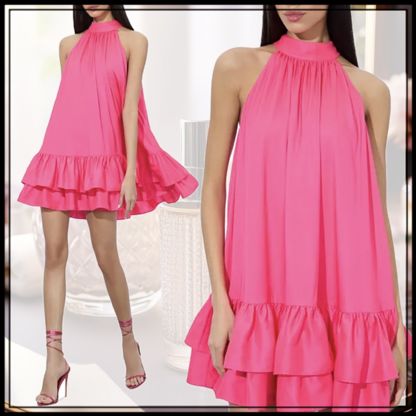 Alice+Olivia■Erna Halter Mini Dress■ドレス