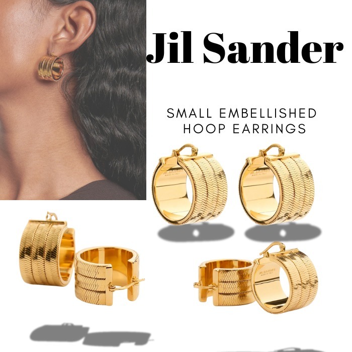 新作★Jil Sanderジルサンダー★Small embellished フープピアス