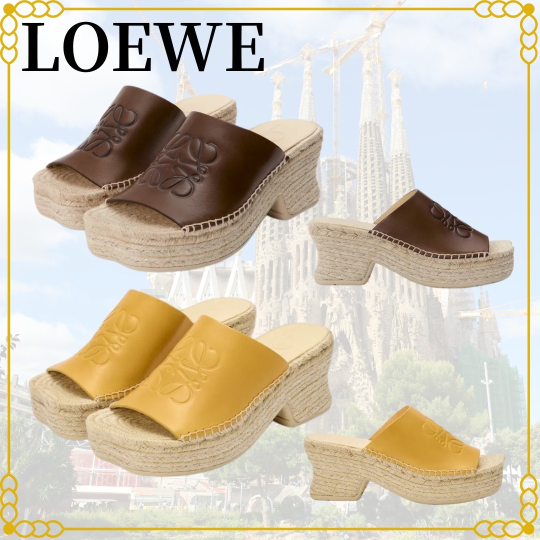 新作☆LOEWE ペタル エスパドリーユ プラットフォーム スライド