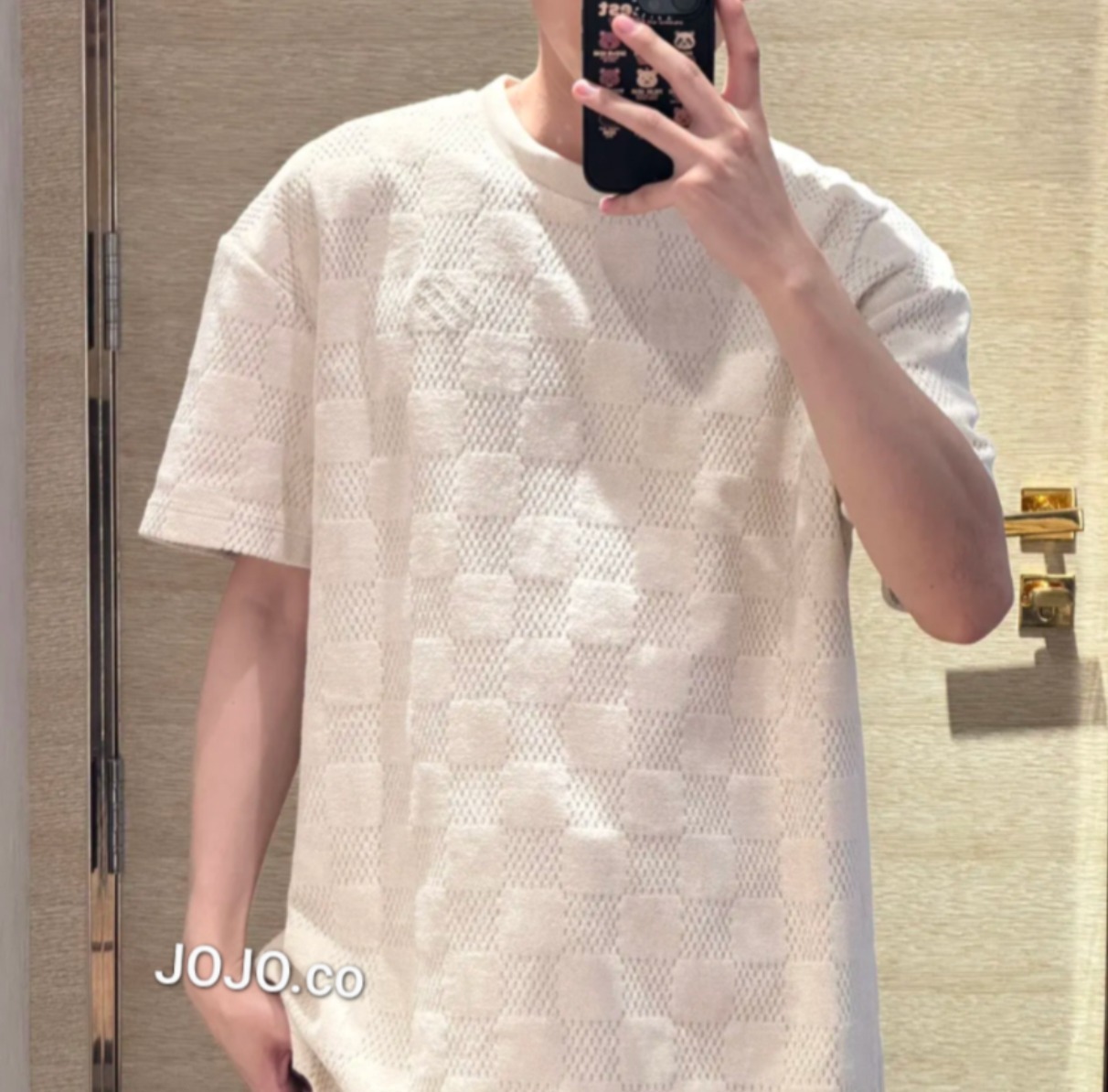 《高級感あるダミエをプラス♪》LouisVuitton Tシャツ ダミエ