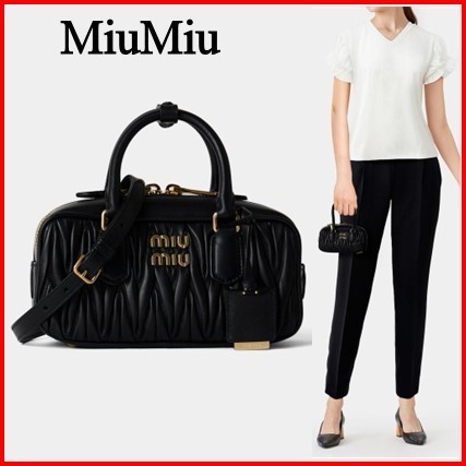☆MiuMiu☆ アルカディ マテラッセ ナッパレザー トートバッグ
