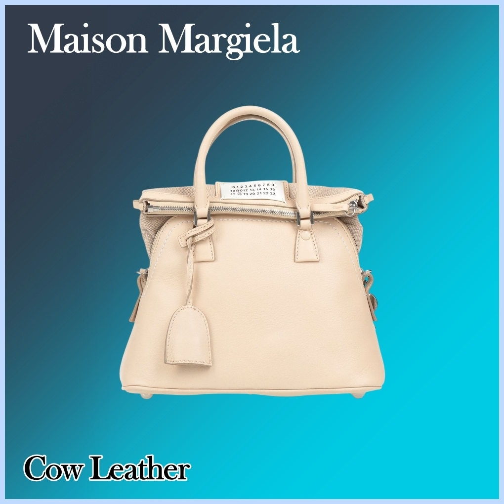 Maison Margiela バイカラーミディアムレザーハンドバッグ