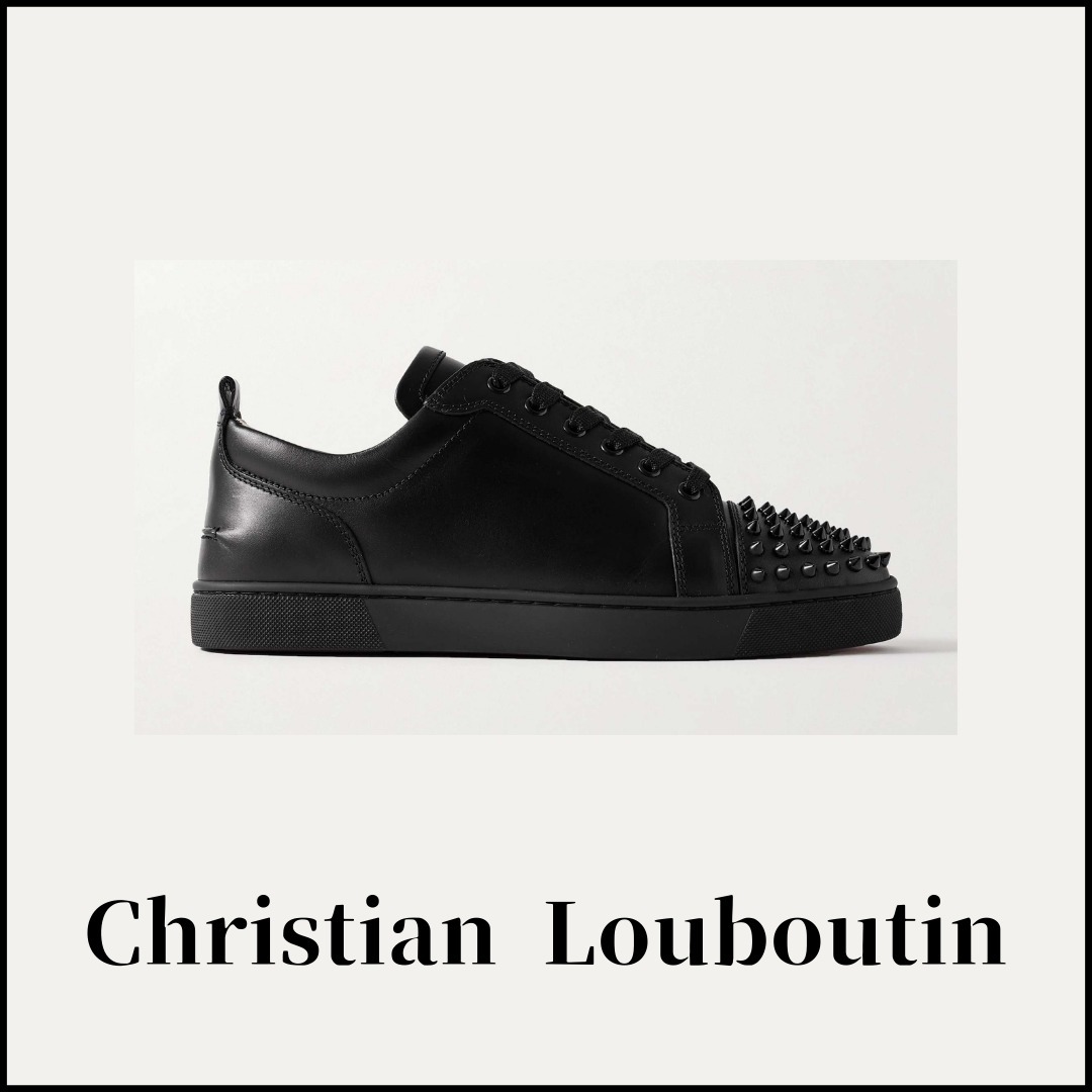 【Christian Louboutin】Louis Junior Spikes レザー スニーカー