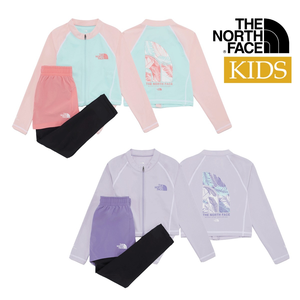 子供用水着・ビーチグッズ THE NORTH FACE G'S SURFSIDE ZIP UP SET 5SA262