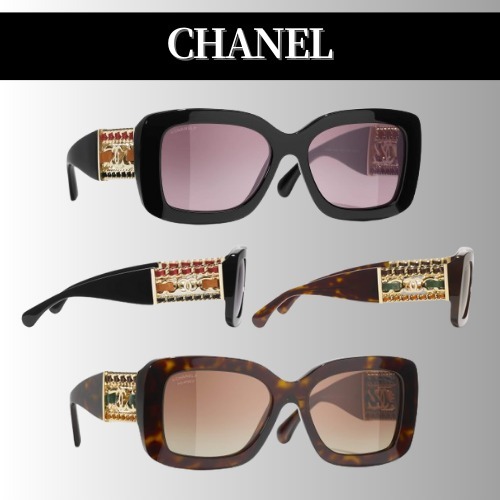 【上品】CHANEL◆レクタングルサングラス ロゴ