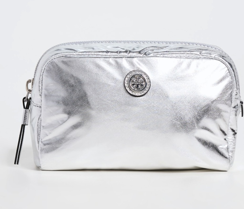 Tory Burch(トリーバーチ)ロゴ メタリック 化粧ポーチ 小物入れ