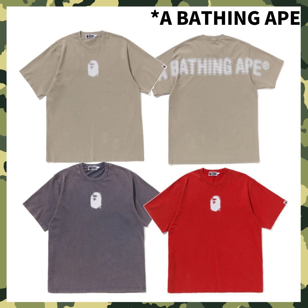 NEW【A BATHING APE】PIGMENT PRINT APE HEAD RELAXED FIT TEE