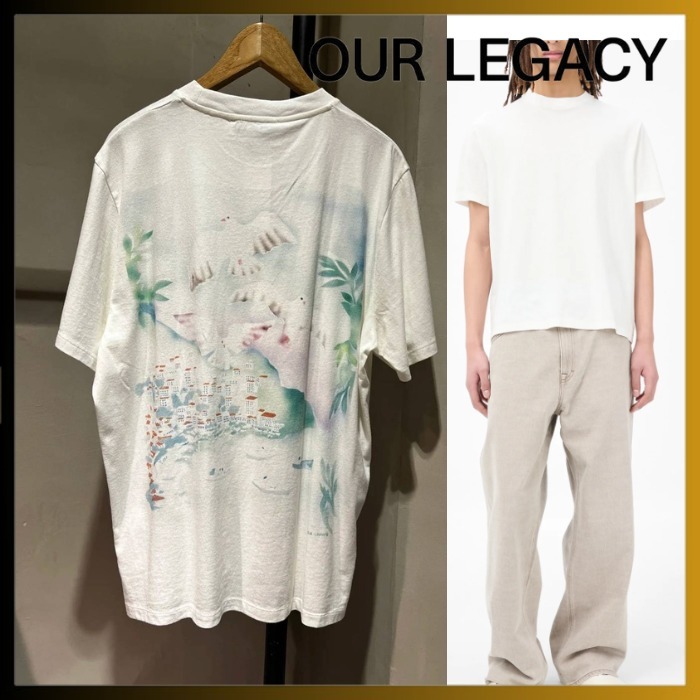 【爽やかなシービュープリント】OUR LEGACY ボックス Tシャツ