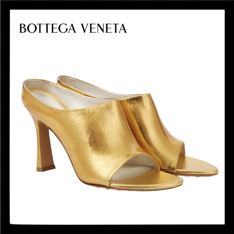 [ BOTTEGA VENETA ] ラナ メタリックレザー ミュール