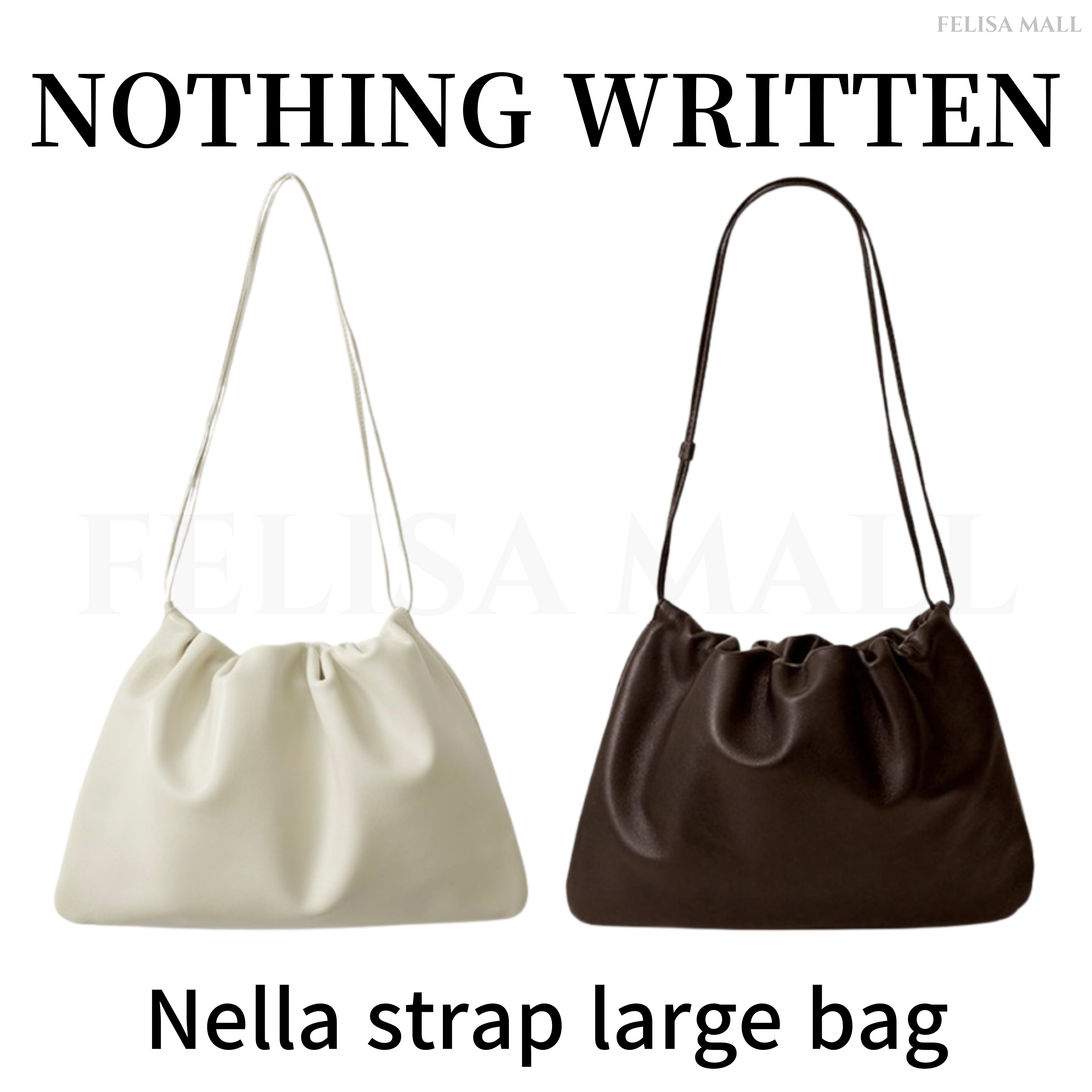 [NOTHING WRITTEN] Nella strap large bag 女性人気 韓国バッグ
