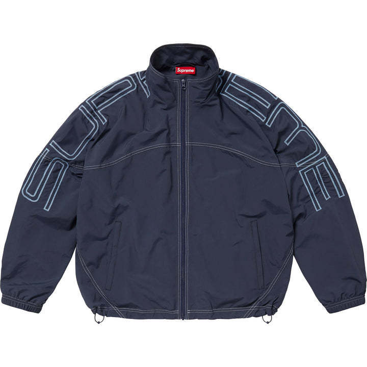 【SUPREME】 Spellout Embroidered Track Jacket / Navy