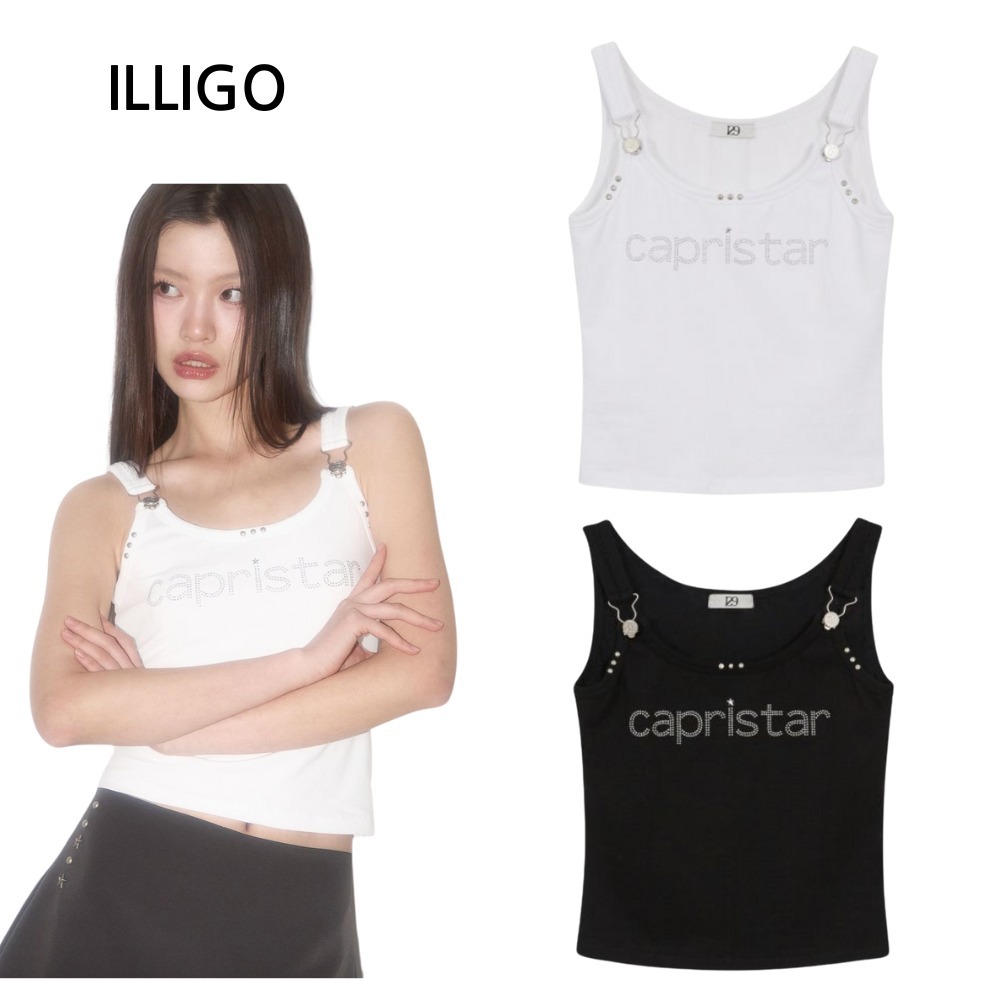 ★ILLIGO★ Crystal Buckle Sleeveless【送料込/関税込】