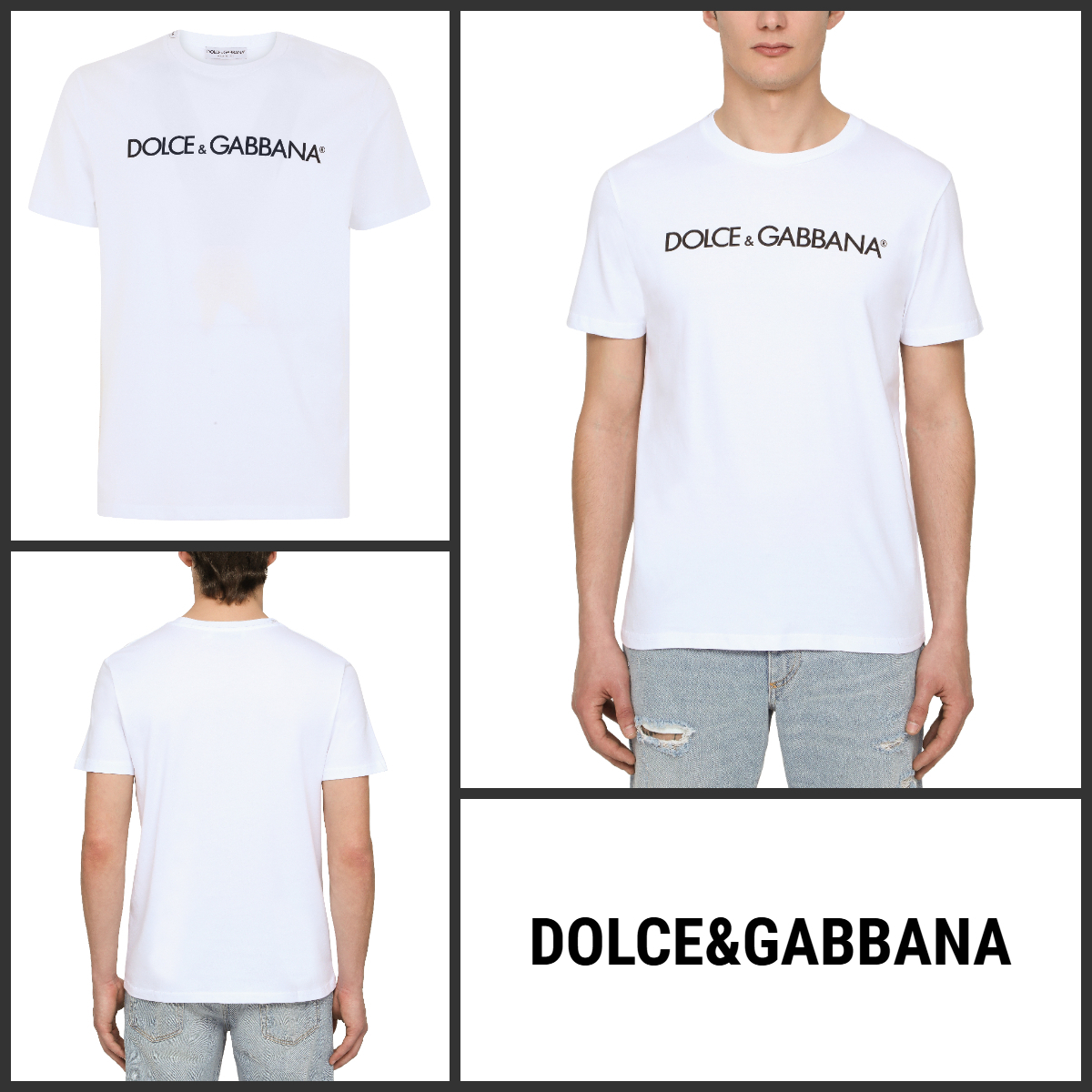 【DOLCE&GABBANA】 D&G DG ロゴ プリント 半袖 コットン Tシャツ