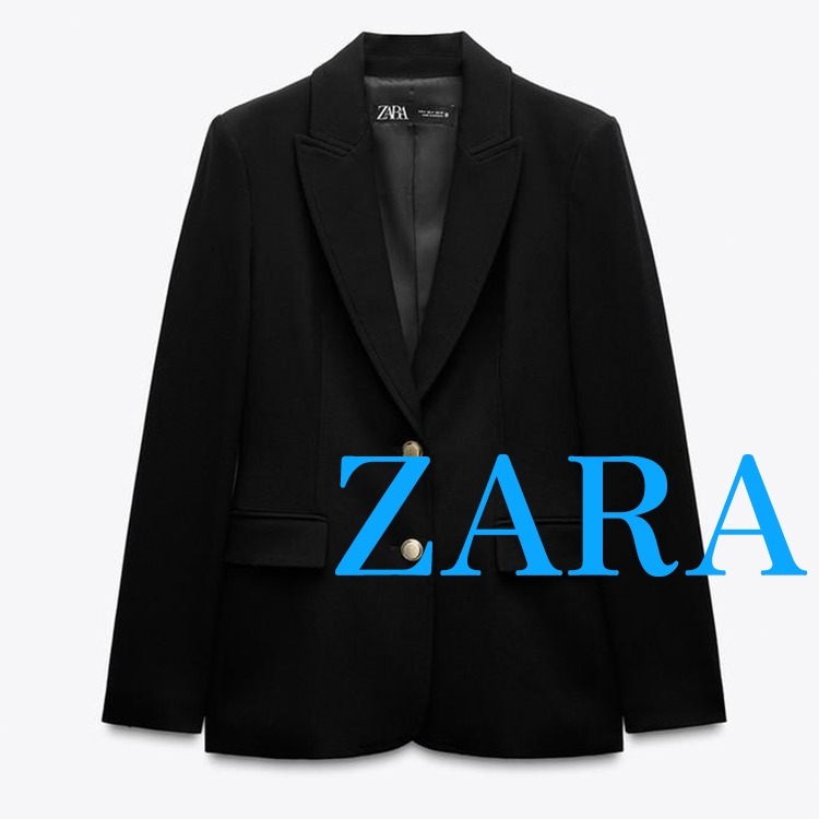 【ZARA】ショルダーパッド フィット ブレザー 2128/555/800