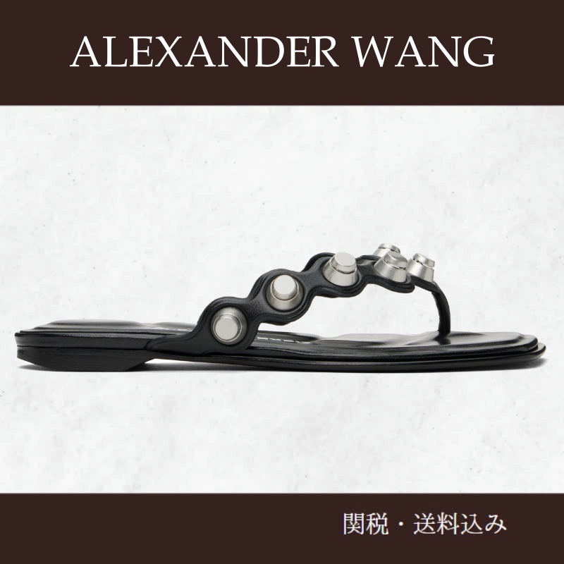 Alexander Wang ☆ブラック Rexa トング フラットサンダル